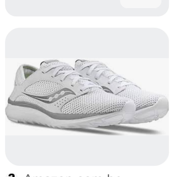 Saucony White and Gray Running Shoes - Picture 1 of 6